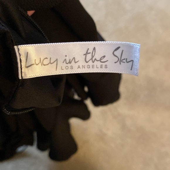 LUCY IN THE SKY DOUBLE TIE BACK RUFFLED HEM MINI DRESS - Picture 9 of 10